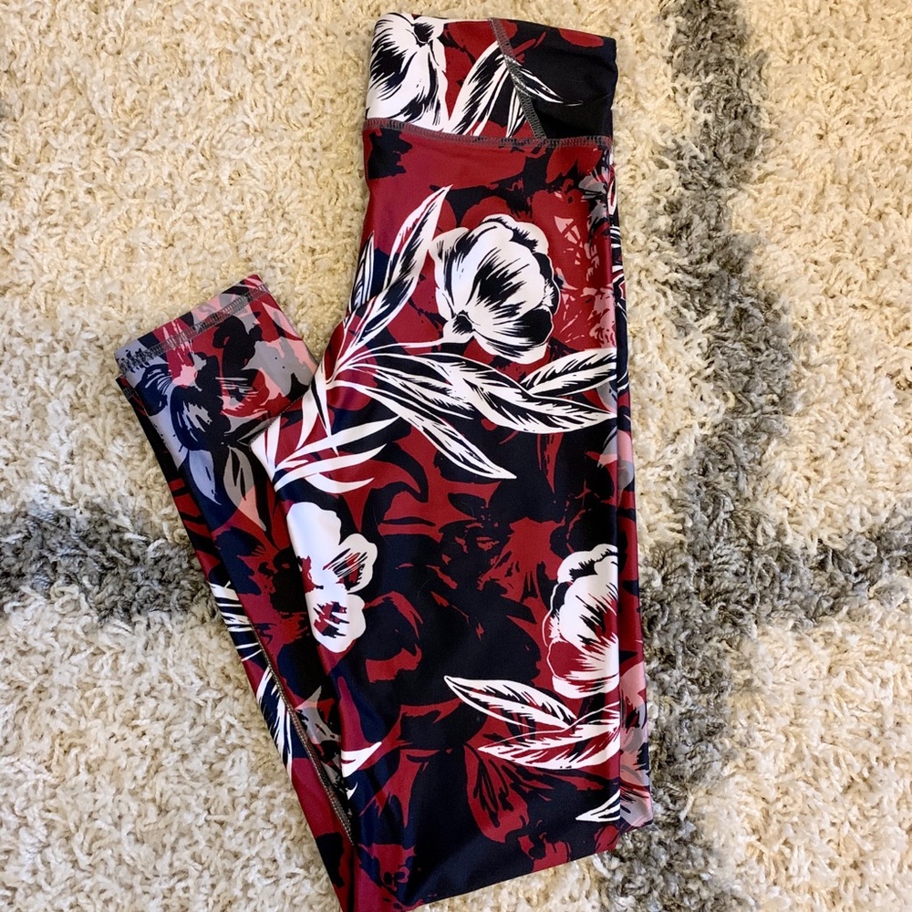 Alexis Mera Athletic Yoga Leggings Floral Print M
